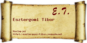 Esztergomi Tibor névjegykártya