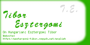 tibor esztergomi business card